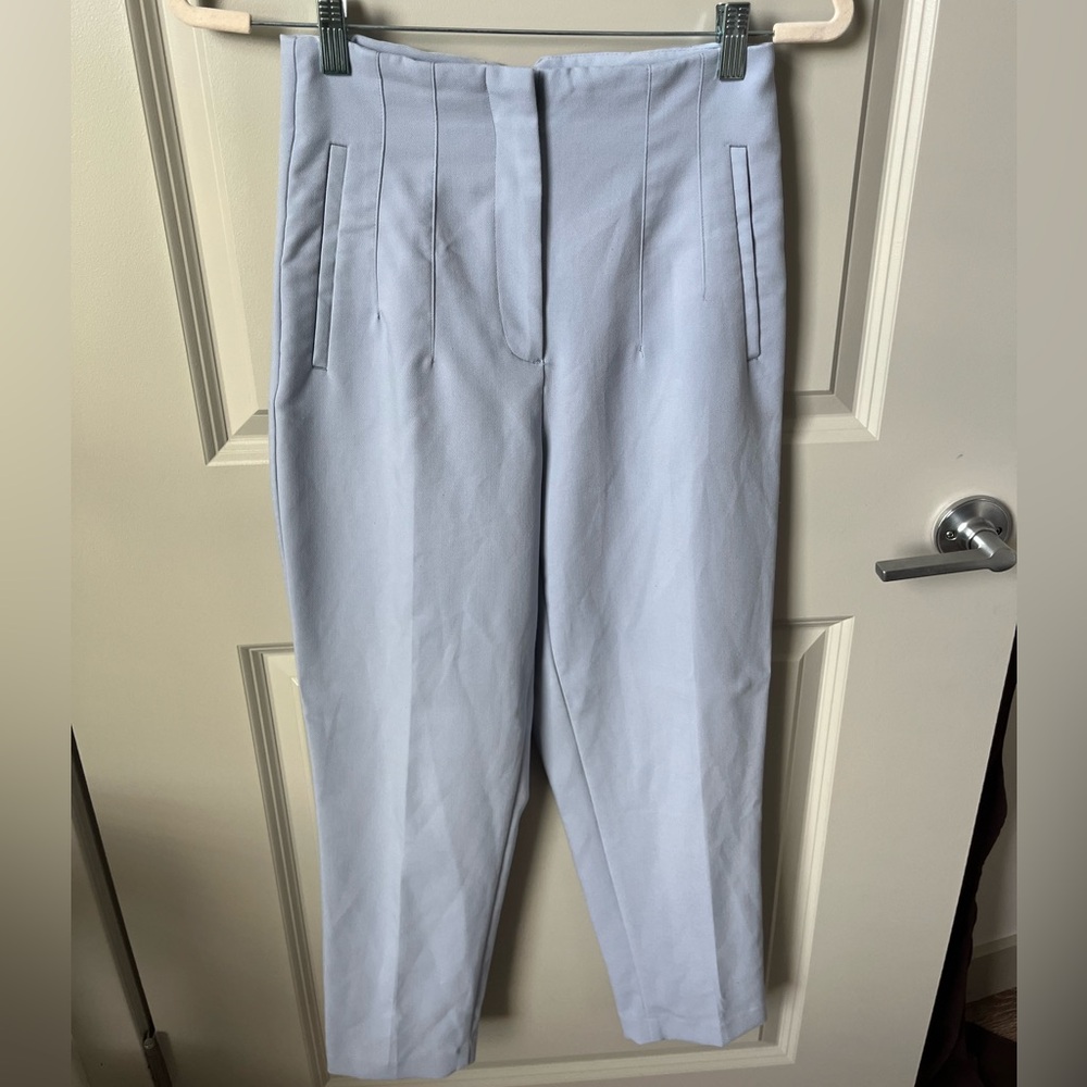 Zara High Waisted Pants in Blue